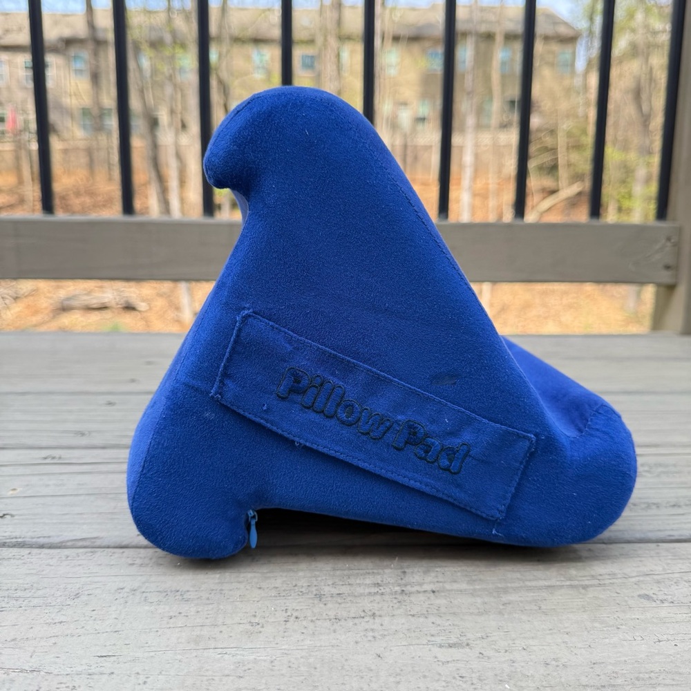 Pillow Pad Tablet Holder Multi-Angle Soft Pillow Lap Stand Phone Cushion in Blue - Picture 5 of 10
